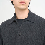 OLIVER SPENCER Britten Knitted Cardigan in Jarvis/Charcoal
