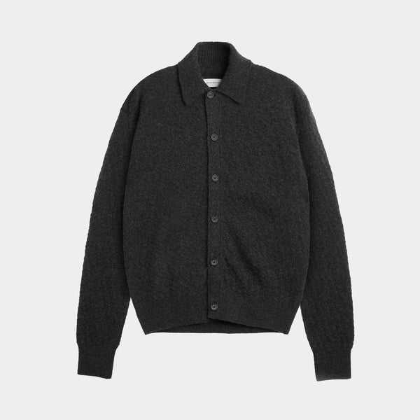 OLIVER SPENCER Britten Knitted Cardigan in Jarvis/Charcoal