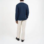 OLIVER SPENCER Heavy Long Sleeve Rugby Top Tavistock in Navy