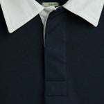 OLIVER SPENCER Heavy Long Sleeve Rugby Top Tavistock in Navy