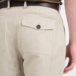 OLIVER SPENCER Morton Pleated Trousers in Wilkes Sand