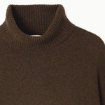 AMERICAN VINTAGE Ouity Crew Neck Jumper in Chocolate Melange