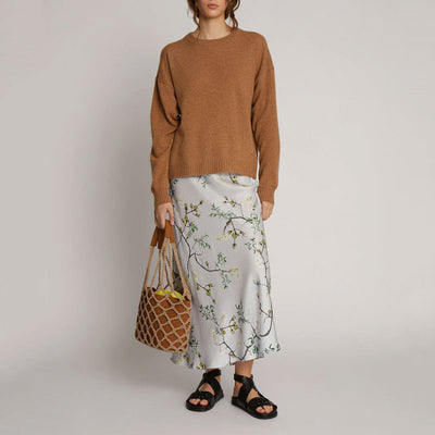 MUNTHE Odesli Silk Skirt in Dusty Green