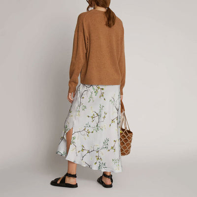 MUNTHE Odesli Silk Skirt in Dusty Green
