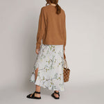 MUNTHE Odesli Silk Skirt in Dusty Green
