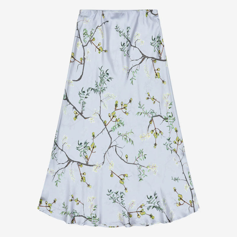 MUNTHE Odesli Silk Skirt in Dusty Green