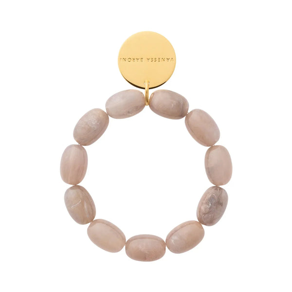 VANESSA BARONI Olive Flex Bracelet in Biancone Marble