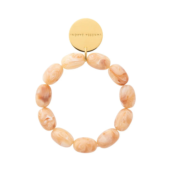 VANESSA BARONI Olive Flex Bracelet in Creme Brulee Marble