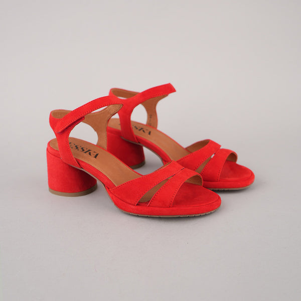 ESSKA Olivia Low Heel Sandals in Red