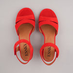ESSKA Olivia Low Heel Sandals in Red
