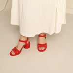 ESSKA Olivia Low Heel Sandals in Red