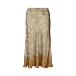 RABENS SALONER Elmi Ombre Ikat Crop Bias Skirt in Cognac Combo