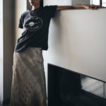 RABENS SALONER Elmi Ombre Ikat Crop Bias Skirt in Cognac Combo