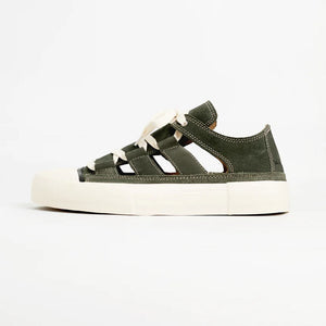 Open Sneakers in Olive