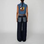 STELLA NOVA Out Of Office Embroidered Top in Summer Blue