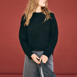 JUMPER 1234 Oversize Crew Neck Jumper in Black