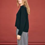 JUMPER 1234 Oversize Crew Neck Jumper in Black