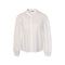 JCSOPHIE Ping Round Neck Cotton Blouse in Off White