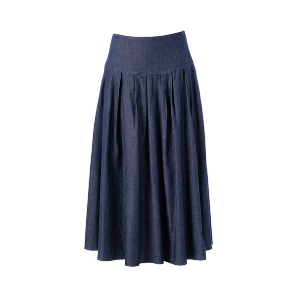 JCSOPHIE Planet Denim Maxi Skirt in Dark Denim