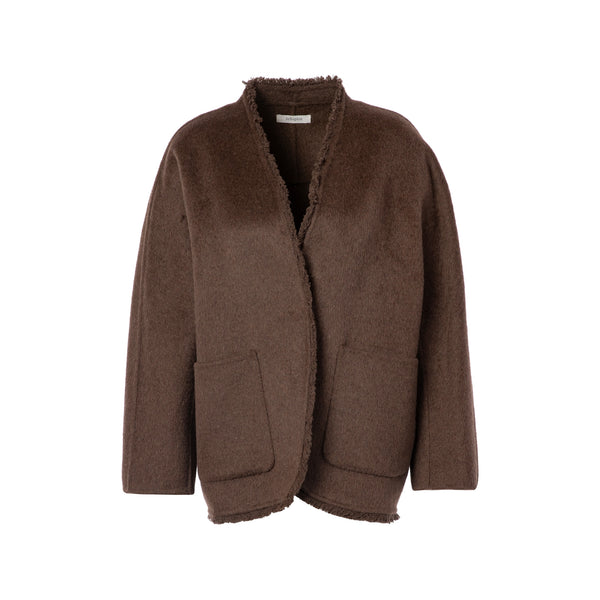 JCSOPHIE Palace Wool Mix Jacket in Dark Brown