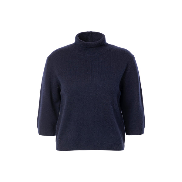 JCSOPHIE Pierson Turtleneck Wool Jumper in Navy Blue