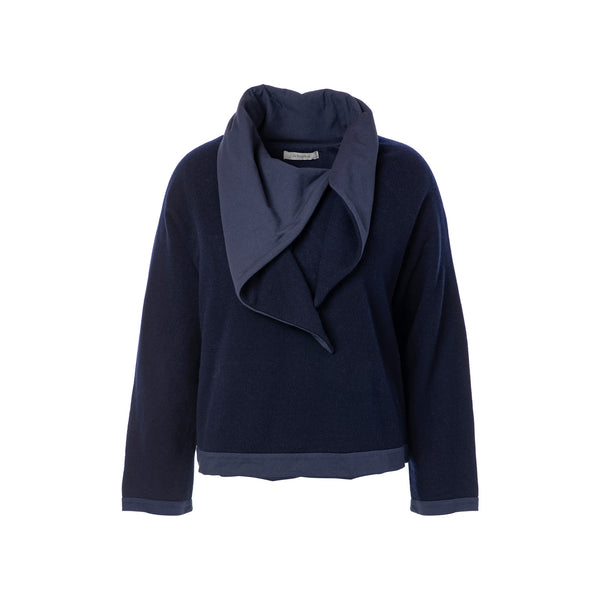 JCSOPHIE Poppy Wool Knitted Jumper in Navy Blue