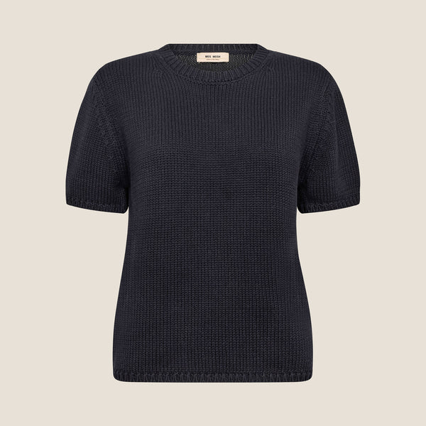 MOS MOSH MMArin SS Cotton Knit in Black