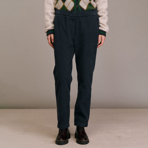 DIEGA Pacifio Baby Cord Pull on Trouser  in Marine