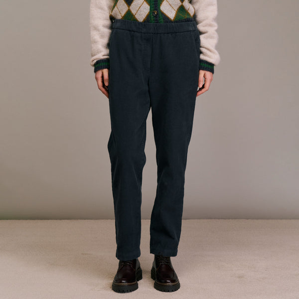 DIEGA Pacifio Baby Cord Pull on Trouser  in Marine