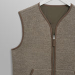 WAX LONDON Paragon Reversible Gilet in Natural