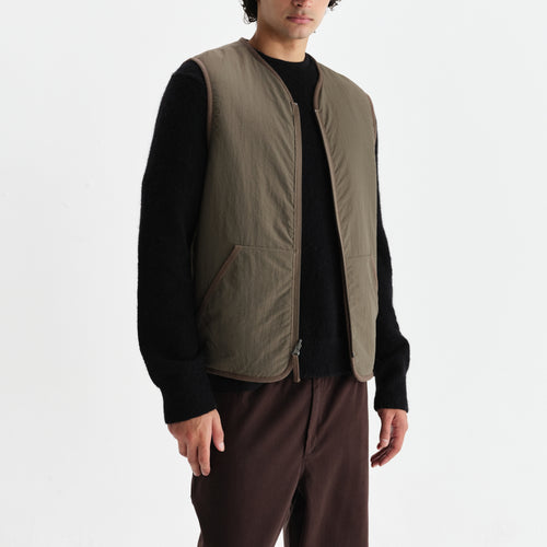 WAX LONDON Paragon Reversible Gilet in Natural