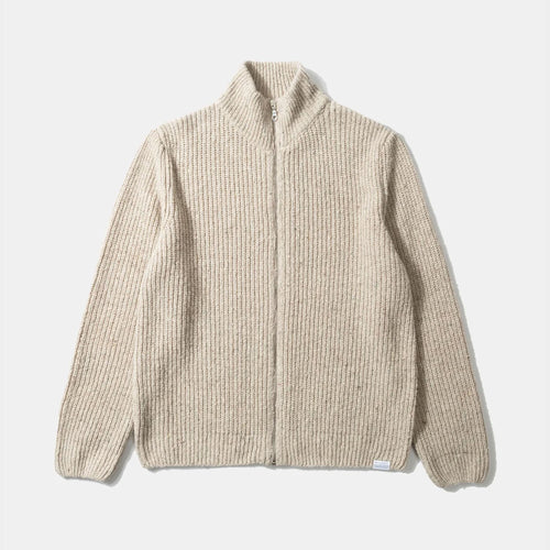 EDMMOND STUDIOS Paris Cardigan in Plain Light Grey Melange