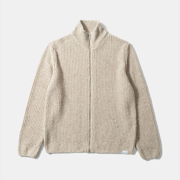 EDMMOND STUDIOS Paris Cardigan in Plain Light Grey Melange