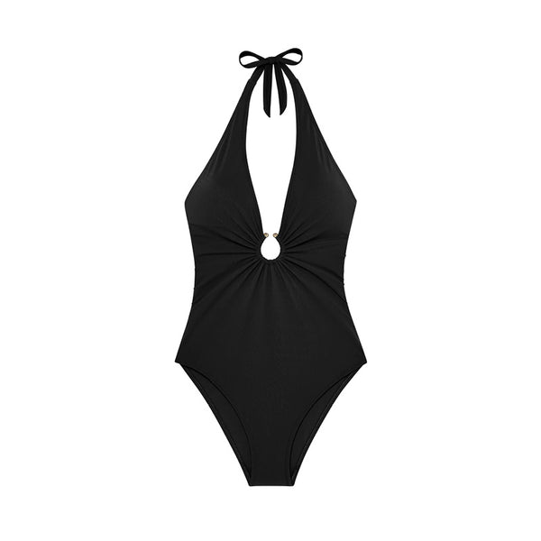 PAIN DE SUCRE Leven Halterneck Swimsuit in Black