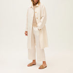 ROSSO35 Garment Dyed Elasticated Trousers in Ivory