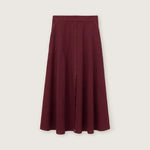 ROSSO35 Garment Dyed Long Skirt in Brown