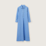 ROSSO35 Linen Midi Dress in Cornflower Blue