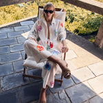 ROSSO35 Printed Oversized Shirt in White