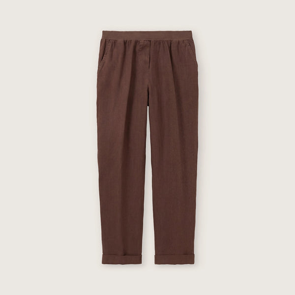 ROSSO35 Garment Dyed Trousers in Brown