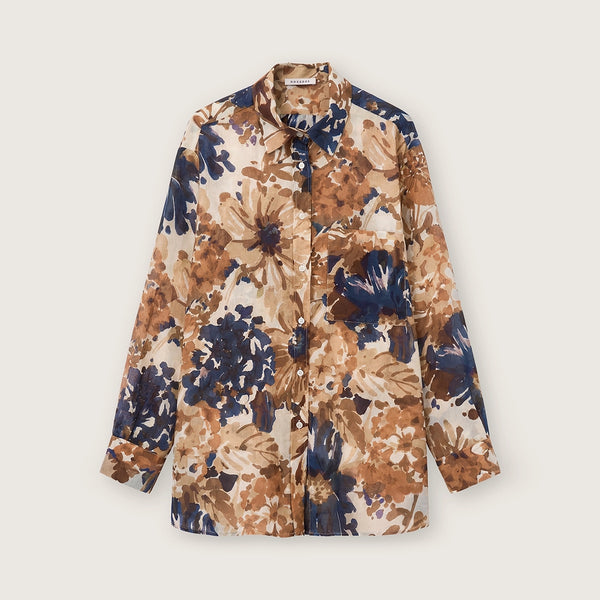 ROSSO35 Printed Shirt in Navy
