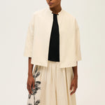 ROSSO35 Shoulder Down Jacket in Oatmeal