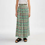 Philo Check Maxi Skirt in Blue