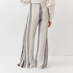 DIEGA Pindo Trousers in Ecru/Pale Blue