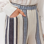 DIEGA Pindo Trousers in Ecru/Pale Blue