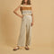 DIEGA Pino Trousers in Metallic Ecru