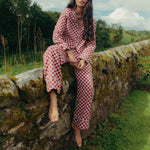 TBCO. Cotton Pyjamas in Burgundy Checkerboard