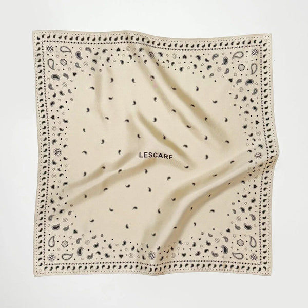 LE SCARF Paisley Scarf 2 / Sand / 50x50