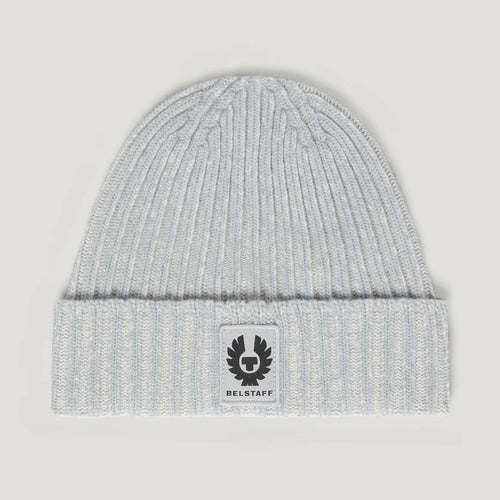 BELSTAFF Plated Watch Hat in Quarry Blue / Silver Birch