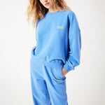 AMERICAN VINTAGE Plizzy Round Neck Sweatshirt in Vintage Nautical Blue