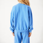 AMERICAN VINTAGE Plizzy Round Neck Sweatshirt in Vintage Nautical Blue
